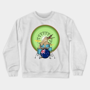 Kiwi Bird Drummer Crewneck Sweatshirt